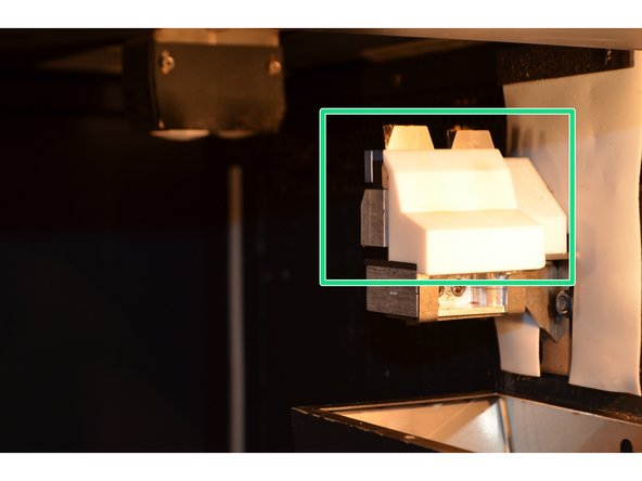 Remove purge block and flicker/brush assemblies by lifting straight up and off their locating pins