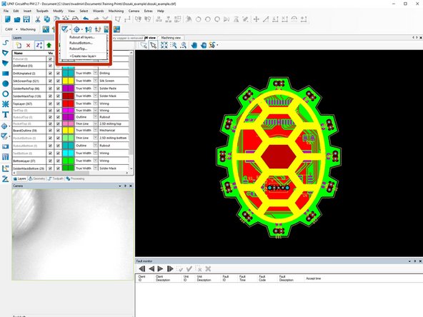 You can add rubout to the top or bottom layers if you wish