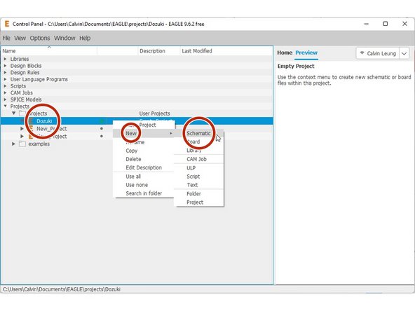 Right-click your project &gt; New &gt; Schematic