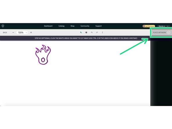 To start a scan, draw your design on a clean white sheet of paper with thick sharpie. If the lines are too thin sometimes the GF won't see it. (You can also draw directly on your stock but the GF recognizes black-on-white-designs best).
