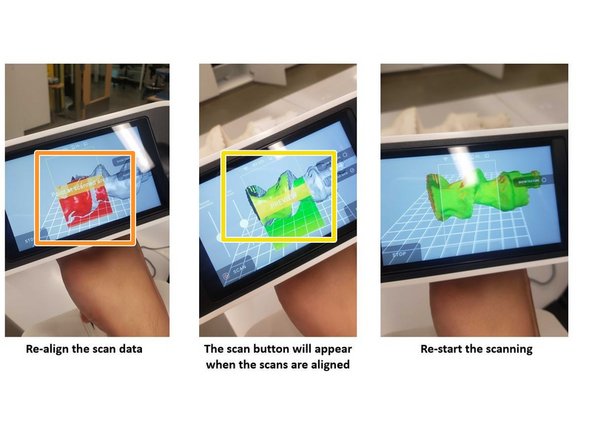 Move the scanner slowly to scan the object from different angles