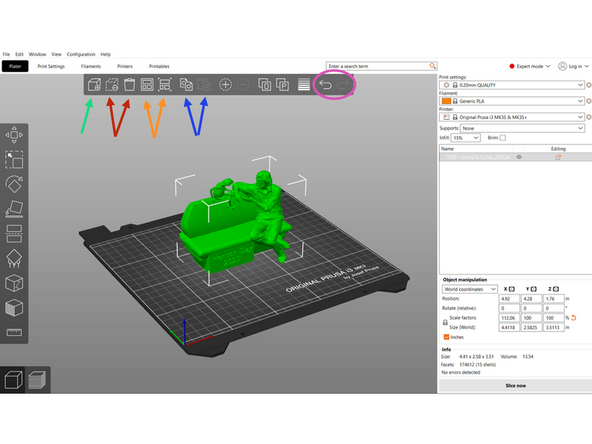 This icon is used to add in STLs to the virtual build plate.