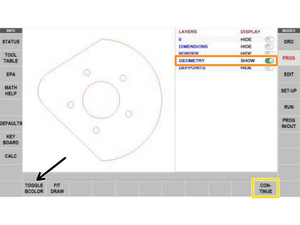 You may not be able to see your part at first. Select TOGGLE BGCOLOR in order to swap the colors and make it more visible.