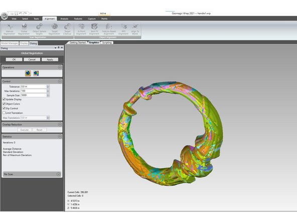 Press apply 4-7 times until colors look sufficiently combined then press Ok. This merges the point data to fine tune your new part