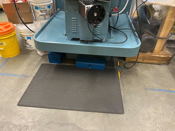 The machine and floor should be clean now!