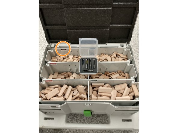 Choose a new bit that corresponds to your chosen domino size, labeled on the box.