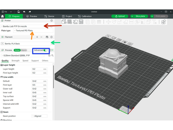 One of the advantages with Bambu Studio is that it can read color data, as well as create it, which we will get to later.