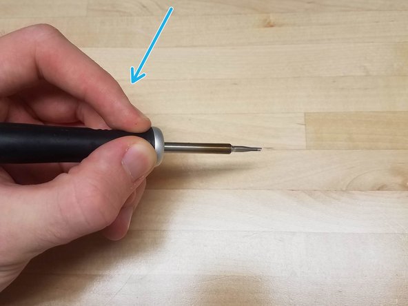 Melt some solder on the tip.  If there is too much wipe it off using the wire brush in the tool stand