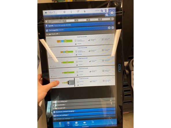 Selecting the tool in the spindle, though you do not have to.