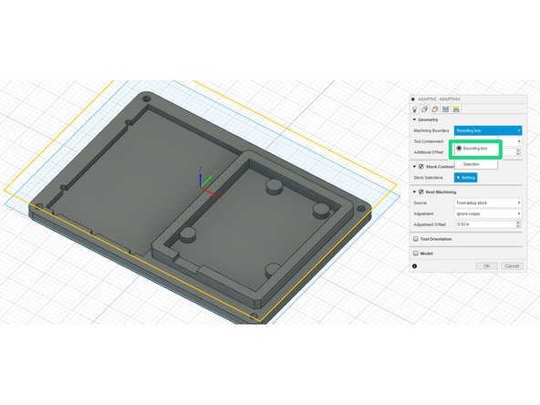For the tool, we are going to use a 1/2&quot; end mill. At the machine, we will use the anama tool but simply select the #1 1/2 diameter end mill.