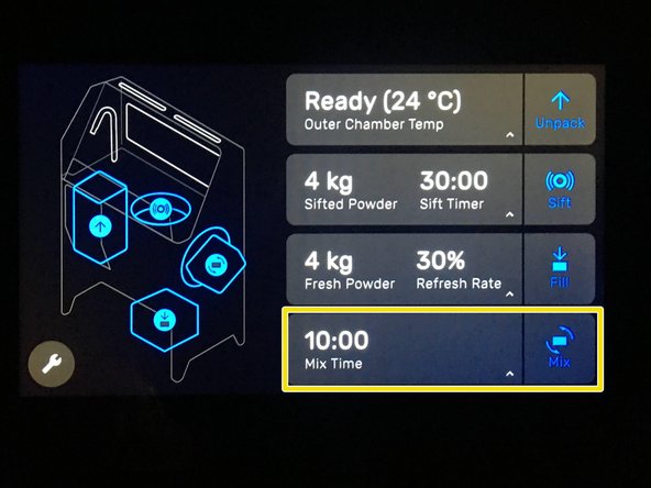 On the Sift touchpad, select &quot;Mix&quot;