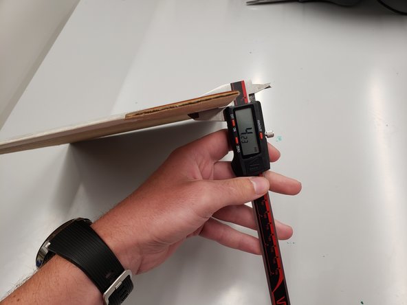 Measure the thickness of the foil + cardboard combination.