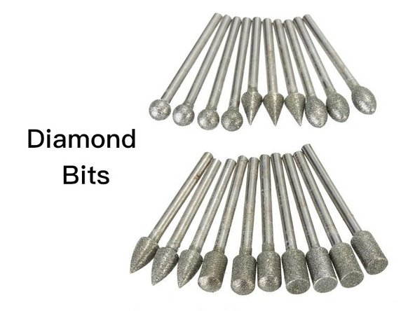 Diamond bits can be used with aluminum, steel, glass, backboard, and ceramic tile