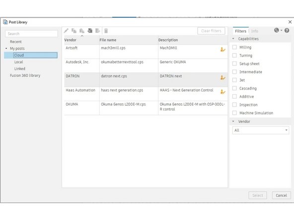For some CNCs, you are limited in how you can name a file. For example, on the Okuma CNC you can only name it a combination of capital letters or numbers (ABC1). But there is no restriction for the Datron.