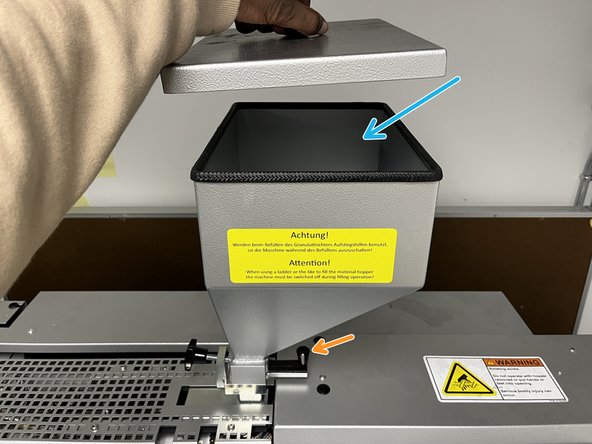 First thing is to make sure that there adequate plastic in the hopper