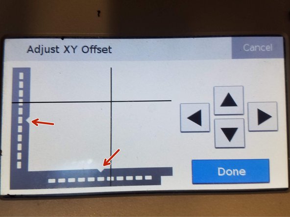 In the utility, use the arrow buttons to adjust the black lines until they pass through the boxes that you identified in the previous step