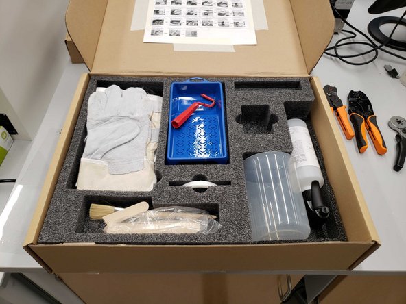 The ProMask kit is used to apply solder mask (green) on circuit boards.