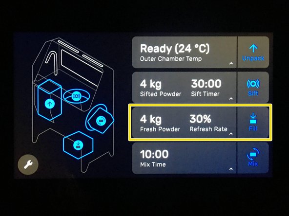 On the Sift touchpad, select &quot;Fill&quot;