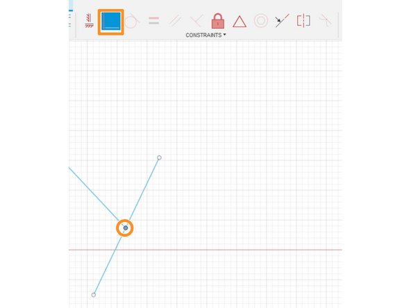 The midpoint constraint insures that one line or curve intersects at the midpoint of another