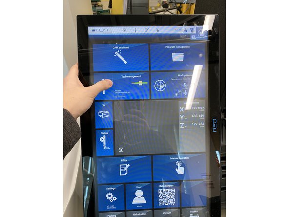 After that, return to the home screen and click on tool management.