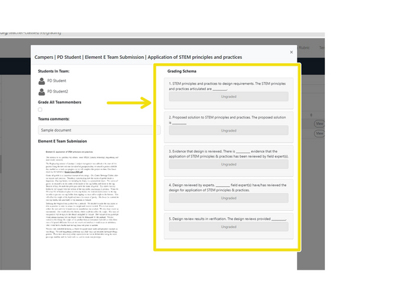 Scroll down to the bottom of the scoring template and select Download File to view the team submission for scoring.  You can download to your local drive, Google Drive, USB, etc.