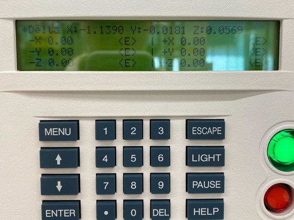 Navigate to Operator Control &gt; Calibrate &gt; Tip Offset Value