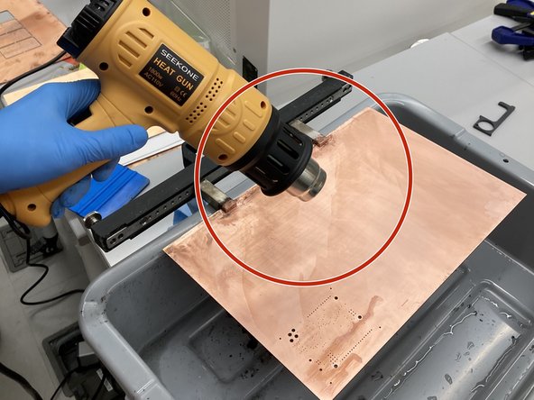 Once bath 4 is complete, remove the board