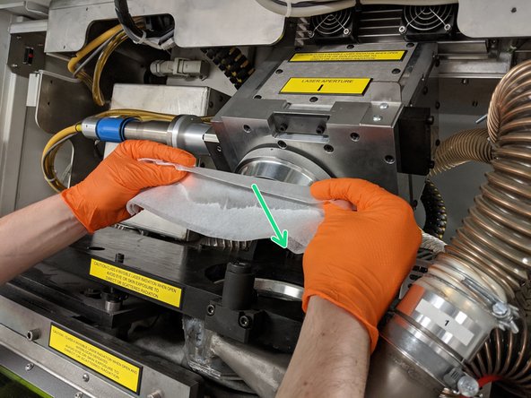 Use the &quot;edge&quot; from the corner to contact and clean the lens