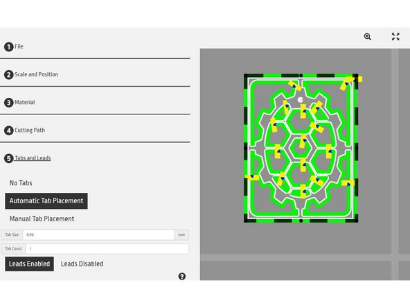 Tabs help keep a part in place while cutting, preventing pop-ups which would result in a failed cut and potentially time-intensive maintenance