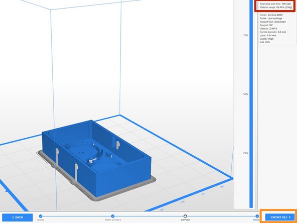 When you click preview, the software will go through and add support where its necessary and generate the .zcode for the printer to read