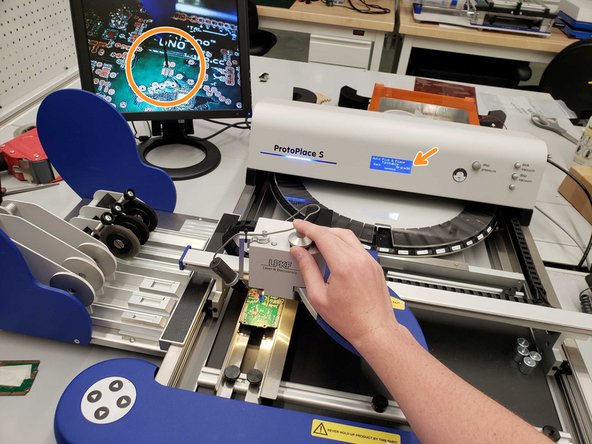 The vacuum suction will start automatically as you push down. Adjust the vacuum pressure with the &quot;pick vacuum&quot; knob