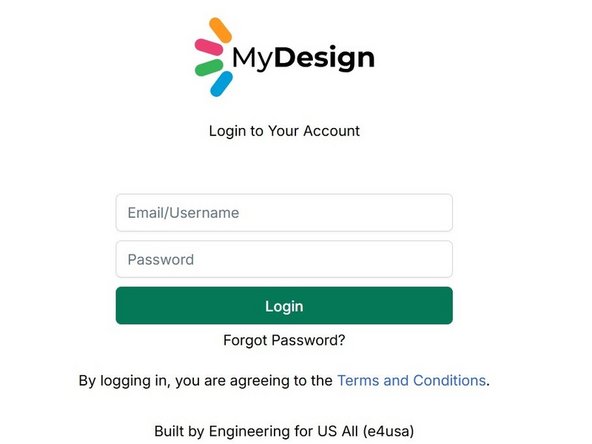 Logging into e4usa MyDesign&reg; - Stand-alone Version