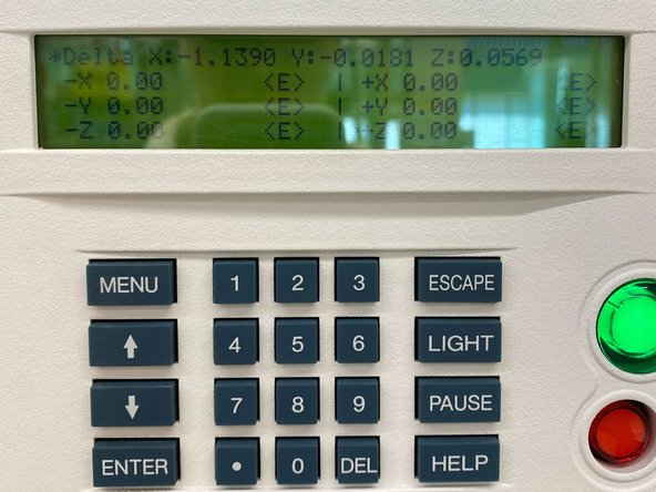 Navigate to Operator Control &gt; Calibrate &gt; Tip Offset Value