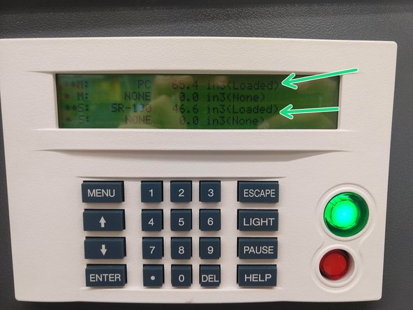 With the oven door closed and the system in Paused or Idle state, navigate to Operator Control &gt; Load/Unload Mat'l &gt; Load Mat'l