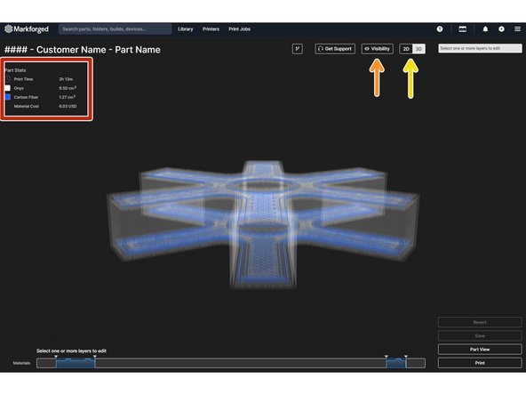 Once you've finished the basic settings, you can click save which will highlight another button called internal view which will allow you to  customize the reinforcement layers