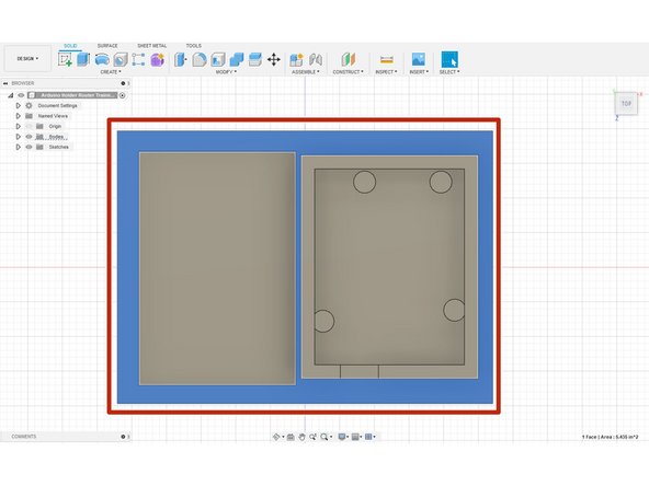 Again chose the middle surface as shown by the red rectangle.