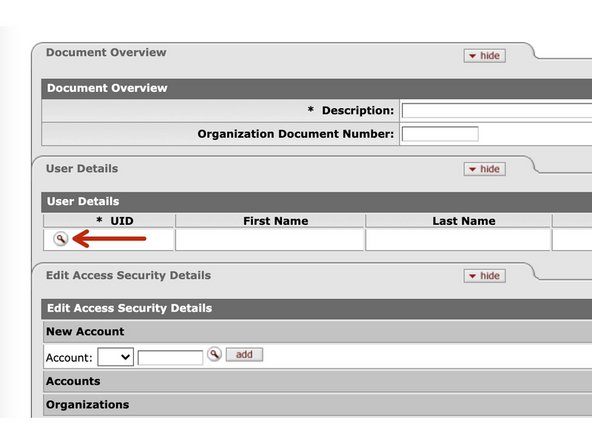 Let's complete the User Details section now.