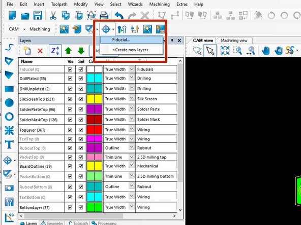 Now that the board is copied we must add fiducials for the vision system to stay aligned