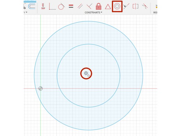 The concentric and tangent constraints help define the relationship between two curves or a curve and a line