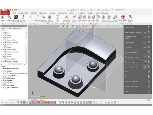 Repeat step 9 and 10 to generate the other two cylinder and dome bodies
