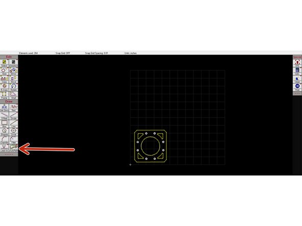 The next step is to add the tool path with the &quot;Autopath&quot; tool. This is the path the waterjet will follow when making its cuts and when moving between cutting spots