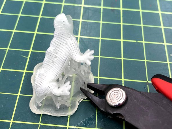 Bring the cured parts to the mechanical space to remove supports