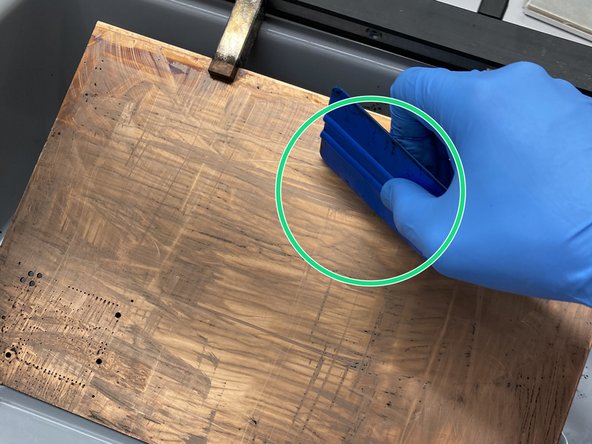 Transfer to a tub and scrape off any remaining ink