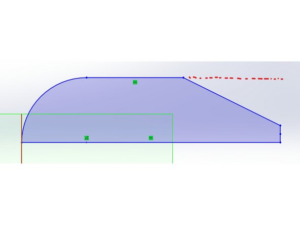 Delete the whole rectangle we started with, by clicking on the line and hitting delete.