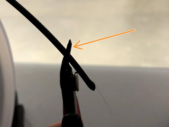 Cut the filament at a 45 degree angle