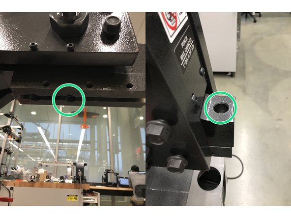 Remove these two bolds with the 3/8ths L handle