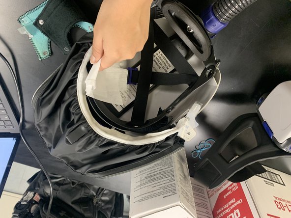 When done using, remove headpiece, filter, cover, battery and hose.