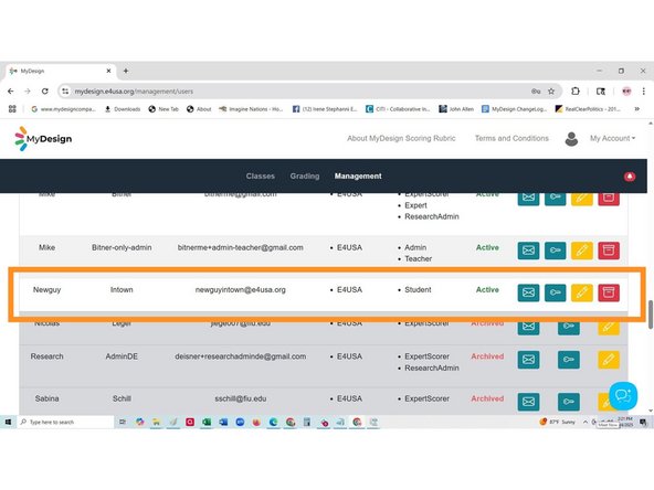 First name:  Newguy Last name: Intown