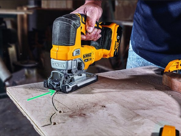 Be sure to line up your blade with your cut line as precisely as possible