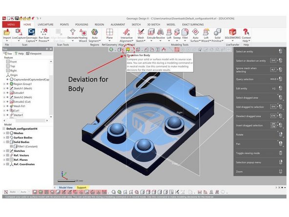 Geomagic Design X has a build in feature to calculate the deviation between the scan result and the converted geometry